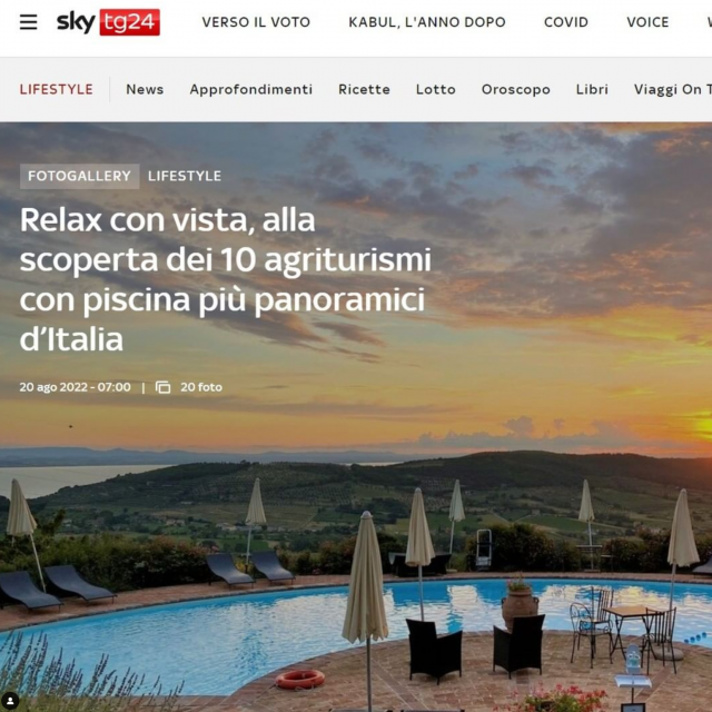 AGRITURISMITALIANI.IT E SKYTG24 ALLA SCOPERTA DEI 10 AGRITURISMI CON PISCINA PIÙ PANORAMICI D’ITALIA!